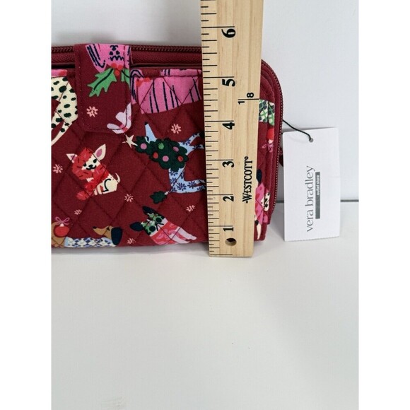 Vera Bradley Wristlet Holiday Hounds ID cardholder Wallet Cotton 2024 Dogs - Picture 7 of 8
